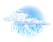 Overcast,
Rain, thunderstorm